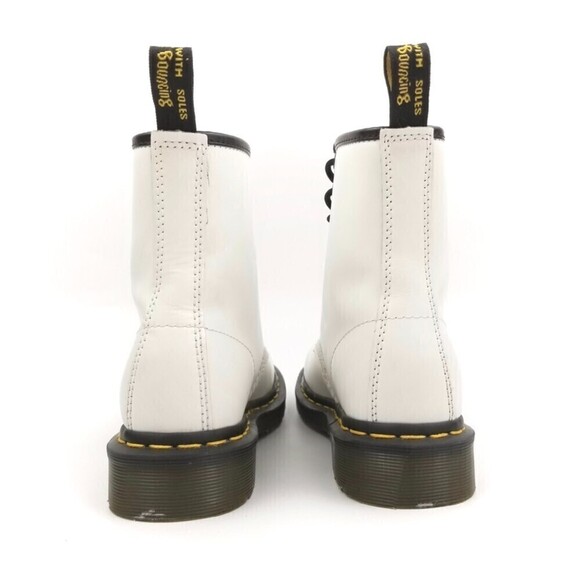 Dr. Martens 1460 Smooth Leather Combat Platform Boots 5 White 90s Grunge Y2k - Picture 5 of 8